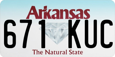 AR license plate 671KUC