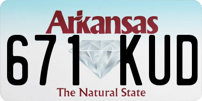 AR license plate 671KUD