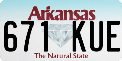 AR license plate 671KUE