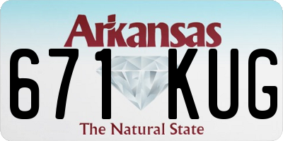 AR license plate 671KUG