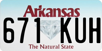 AR license plate 671KUH