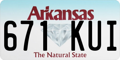 AR license plate 671KUI