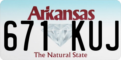 AR license plate 671KUJ