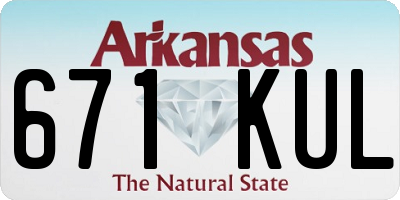 AR license plate 671KUL