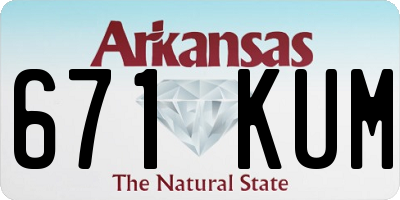 AR license plate 671KUM