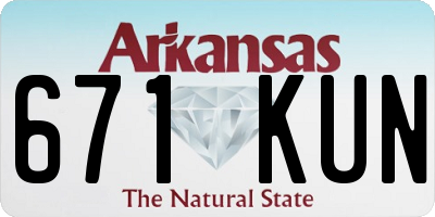 AR license plate 671KUN