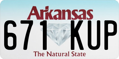AR license plate 671KUP