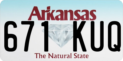 AR license plate 671KUQ