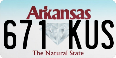 AR license plate 671KUS