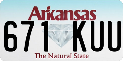 AR license plate 671KUU