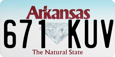 AR license plate 671KUV