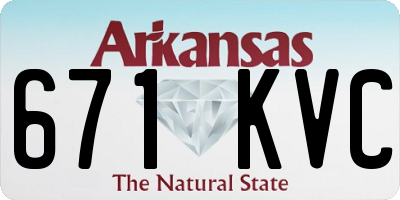 AR license plate 671KVC