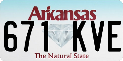 AR license plate 671KVE