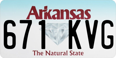 AR license plate 671KVG