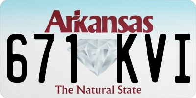 AR license plate 671KVI