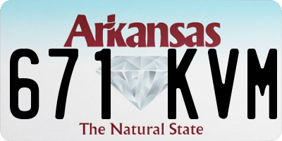 AR license plate 671KVM