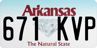 AR license plate 671KVP