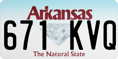 AR license plate 671KVQ