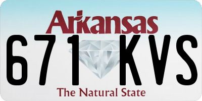 AR license plate 671KVS