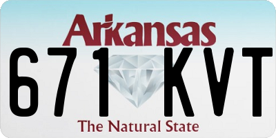 AR license plate 671KVT