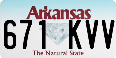 AR license plate 671KVV