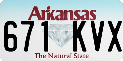 AR license plate 671KVX