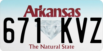 AR license plate 671KVZ