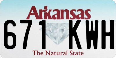 AR license plate 671KWH