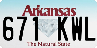 AR license plate 671KWL