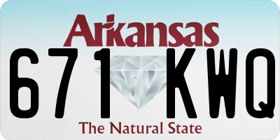 AR license plate 671KWQ