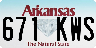 AR license plate 671KWS