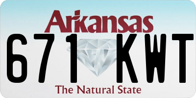 AR license plate 671KWT