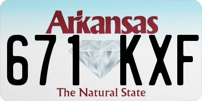 AR license plate 671KXF