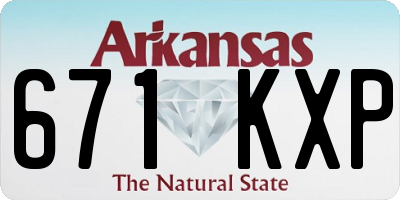 AR license plate 671KXP