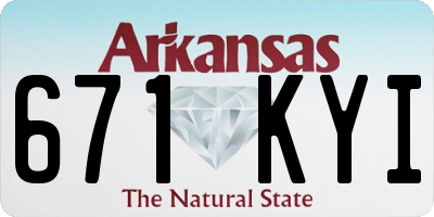 AR license plate 671KYI
