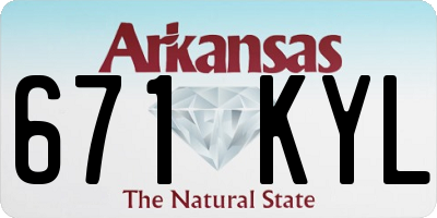 AR license plate 671KYL