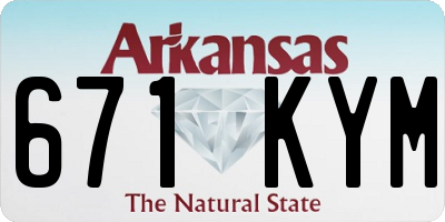 AR license plate 671KYM
