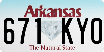 AR license plate 671KYO