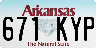 AR license plate 671KYP