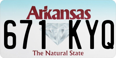 AR license plate 671KYQ