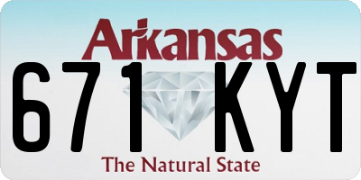 AR license plate 671KYT