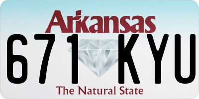 AR license plate 671KYU