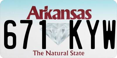 AR license plate 671KYW
