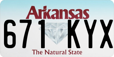 AR license plate 671KYX