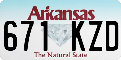 AR license plate 671KZD
