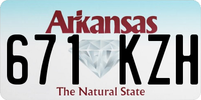 AR license plate 671KZH
