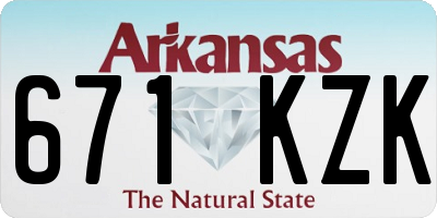 AR license plate 671KZK