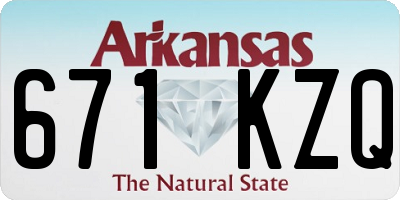 AR license plate 671KZQ