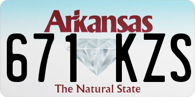 AR license plate 671KZS