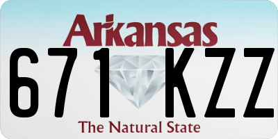 AR license plate 671KZZ
